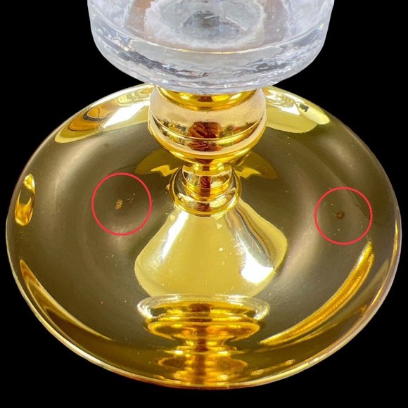 Brass Chamberstick Candle Holder‎ With Glass Inset By Baldwin Brass Set Of 2 - Picture 10 of 12